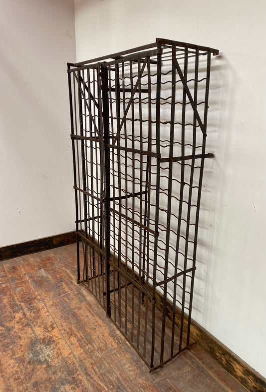 Antique metal RIGIDEX wine rack / storage cage (150 bottle capacity)