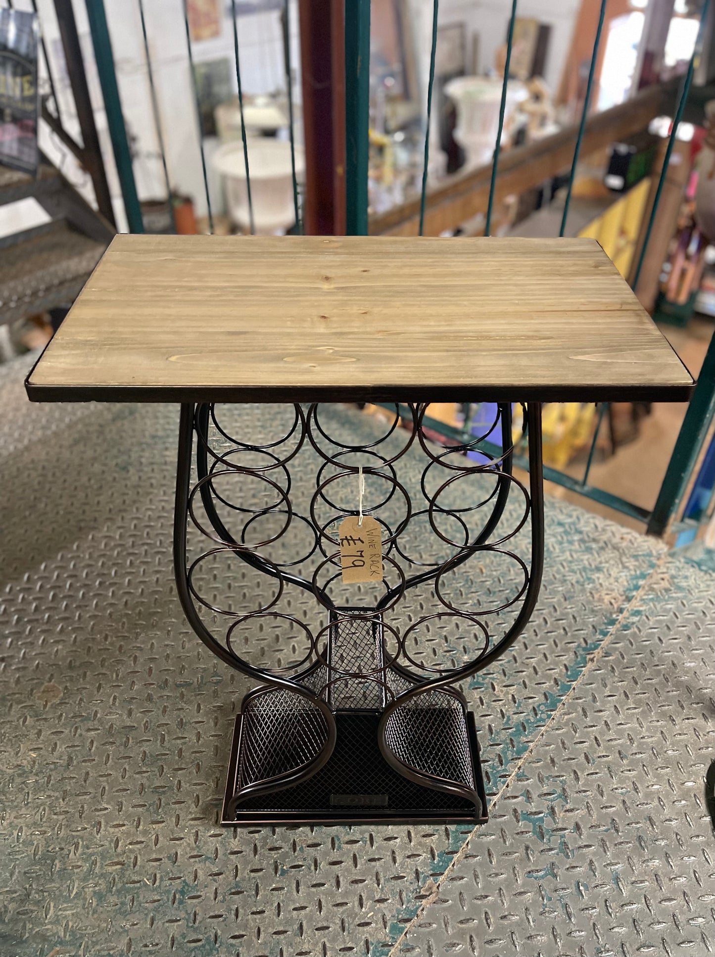 12 bottle wine rack / 4 tier holder and side table