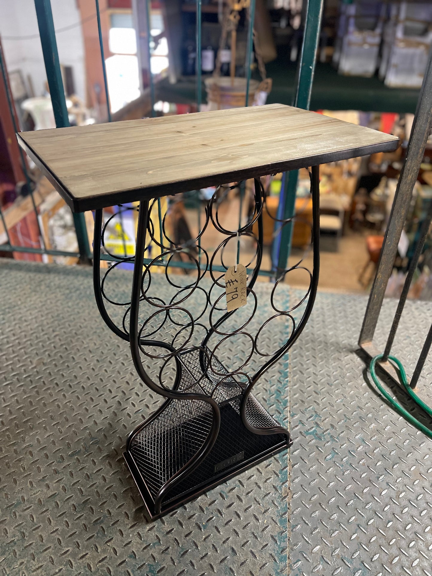 12 bottle wine rack / 4 tier holder and side table