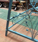 Blue metal garden swing seat