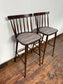 Set of 6 x retro style wooden bar stools