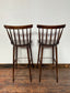 Set of 6 x retro style wooden bar stools