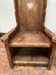 Pair of beautiful antique chairs with heart shaped holes