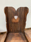Pair of beautiful antique chairs with heart shaped holes