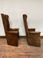 Pair of beautiful antique chairs with heart shaped holes