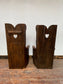Pair of beautiful antique chairs with heart shaped holes
