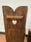 Pair of beautiful antique chairs with heart shaped holes