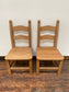 10 x light wood dining chairs