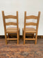 10 x light wood dining chairs