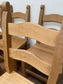 10 x light wood dining chairs