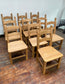 10 x light wood dining chairs
