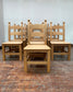 10 x light wood dining chairs