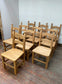 10 x light wood dining chairs