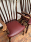 Pair of wooden spindle back chairs