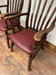 Pair of wooden spindle back chairs
