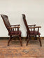 Pair of wooden spindle back chairs