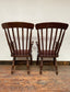 Pair of wooden spindle back chairs