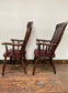 Pair of wooden spindle back chairs
