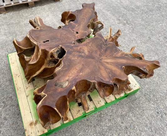 Square root wood coffee table