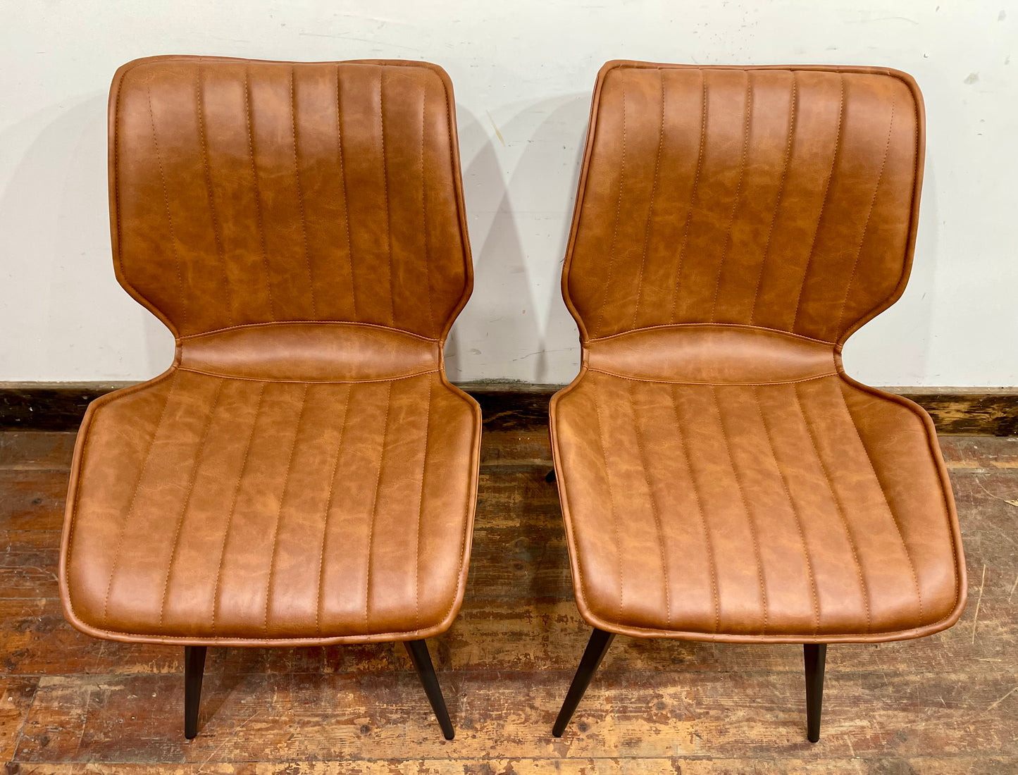 2 Alpha Tan Dining Chairs