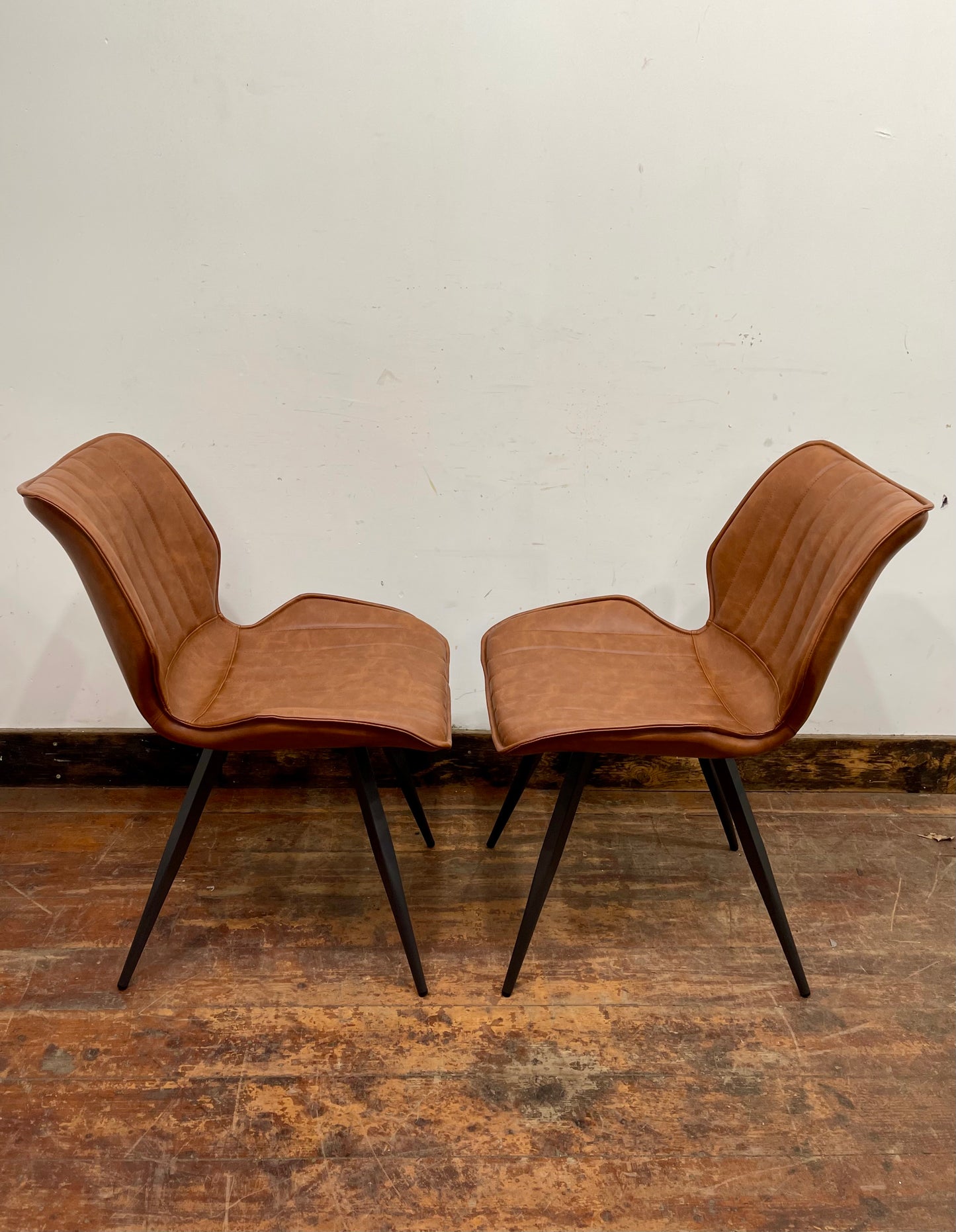 2 Alpha Tan Dining Chairs