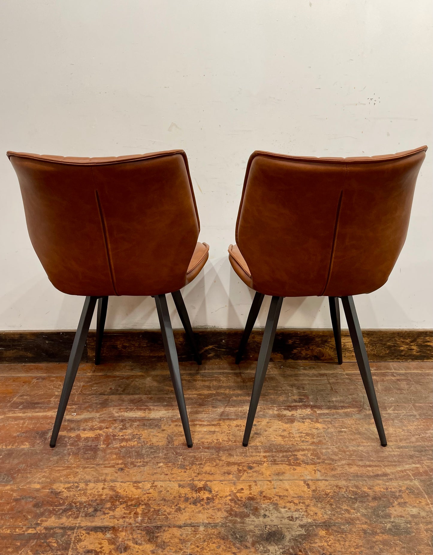 2 Alpha Tan Dining Chairs