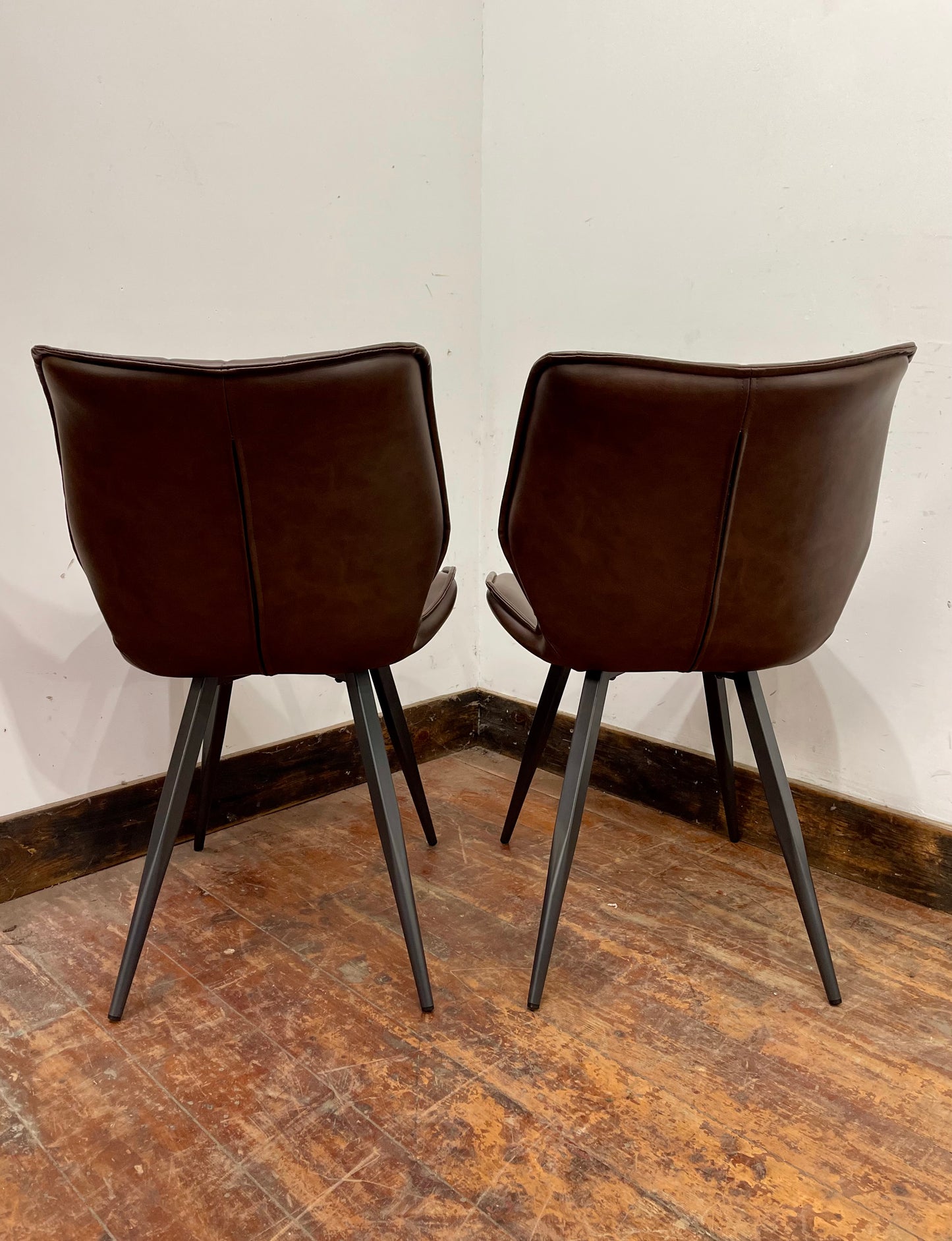2 Alpha Chestnut Dining Chairs