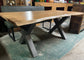 Ex-display live edge dining table with cross base