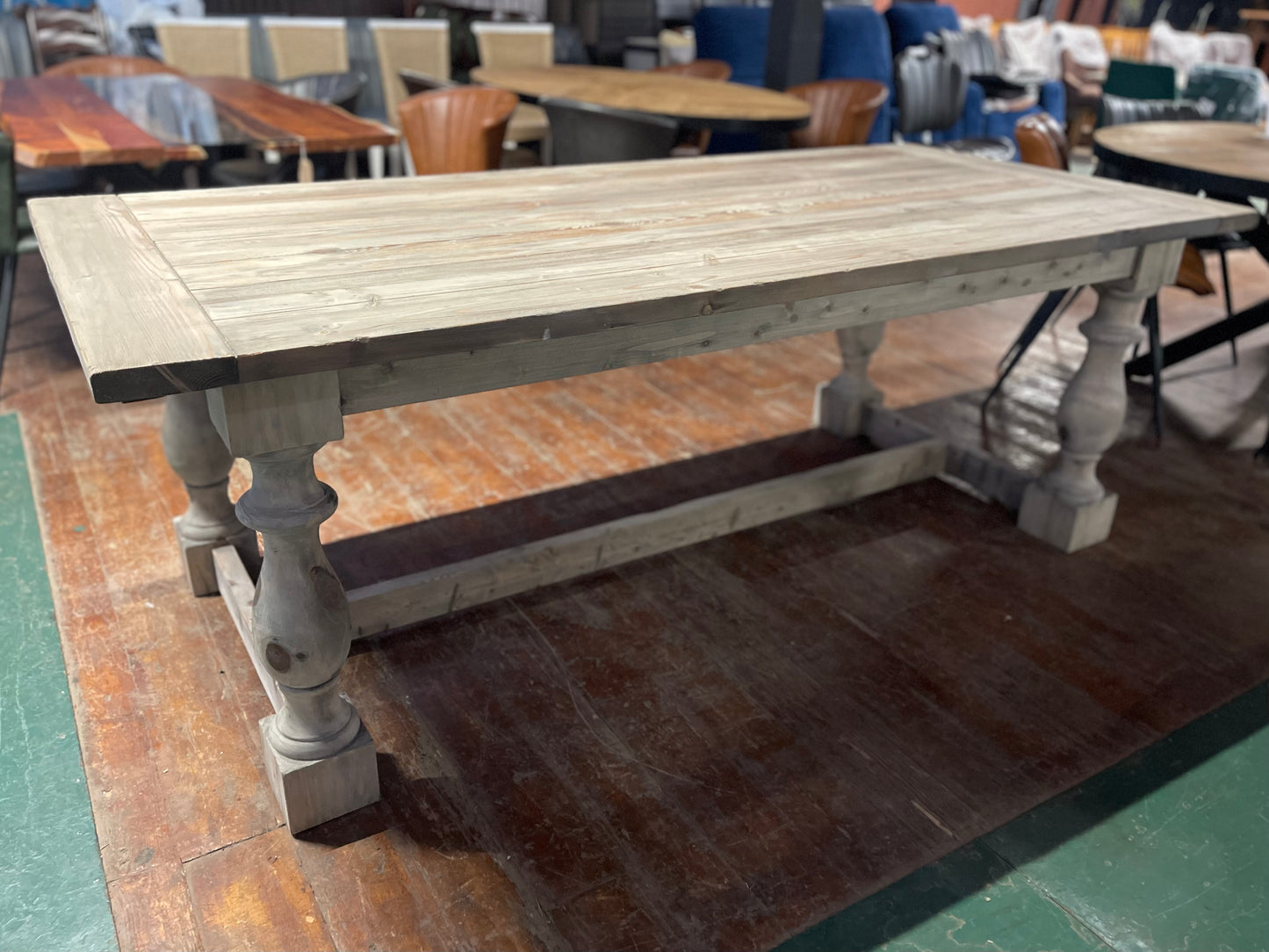 Large 8-seater rustic dining table ex-display