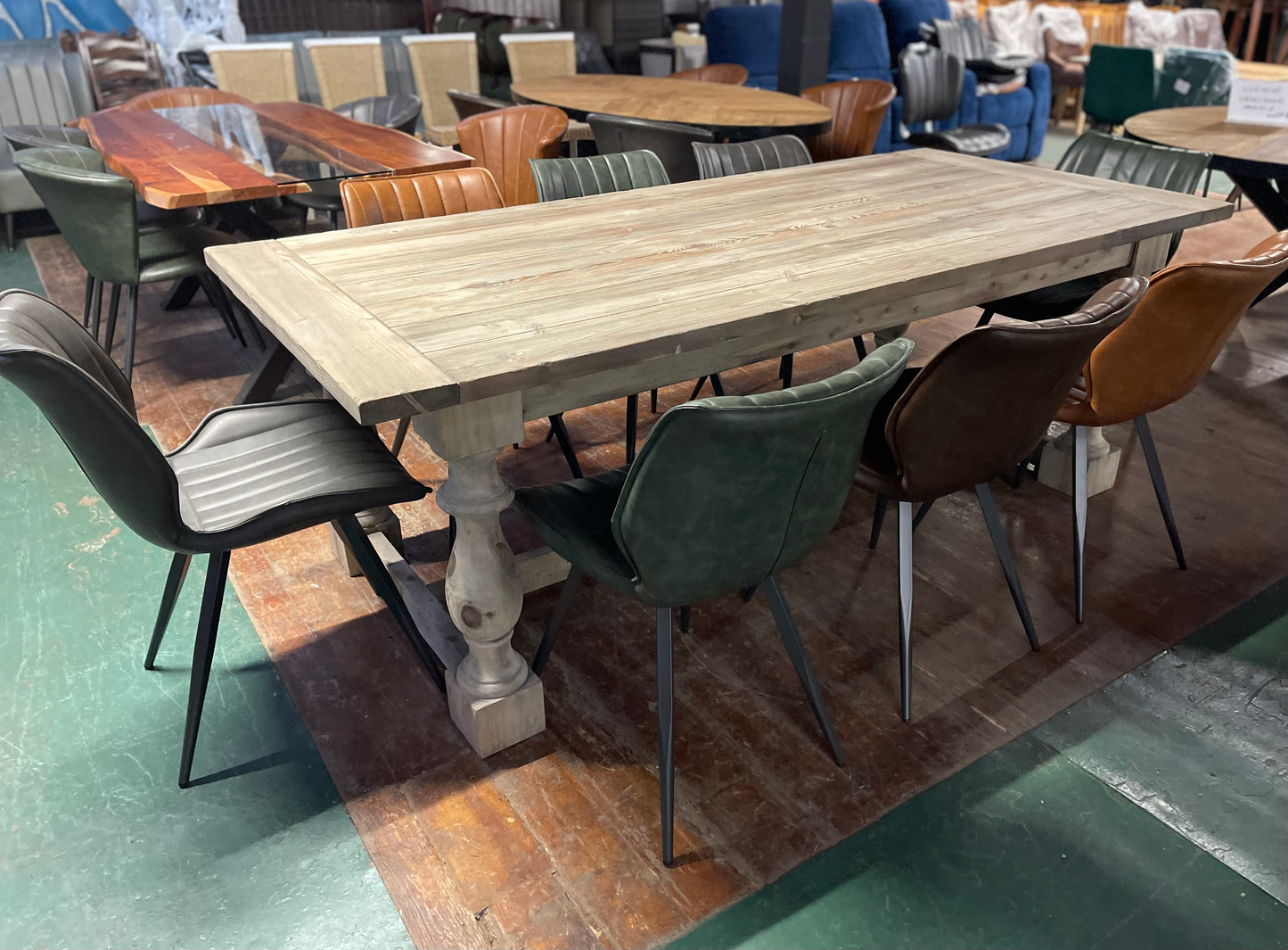 Large 8-seater rustic dining table ex-display
