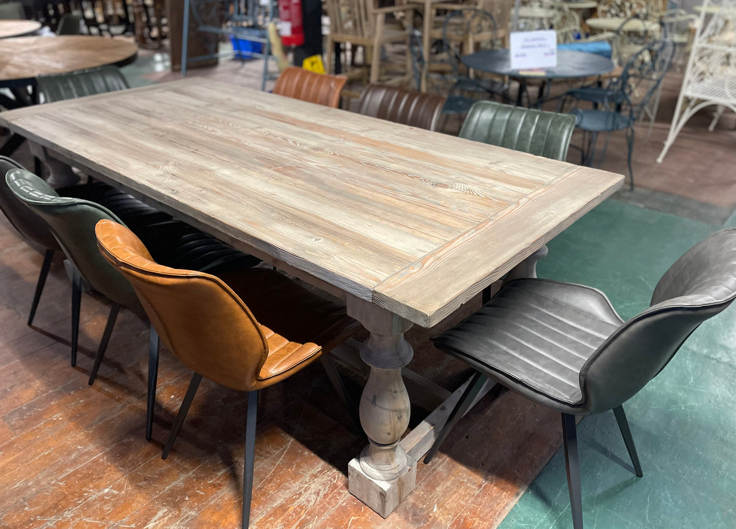Large 8-seater rustic dining table ex-display