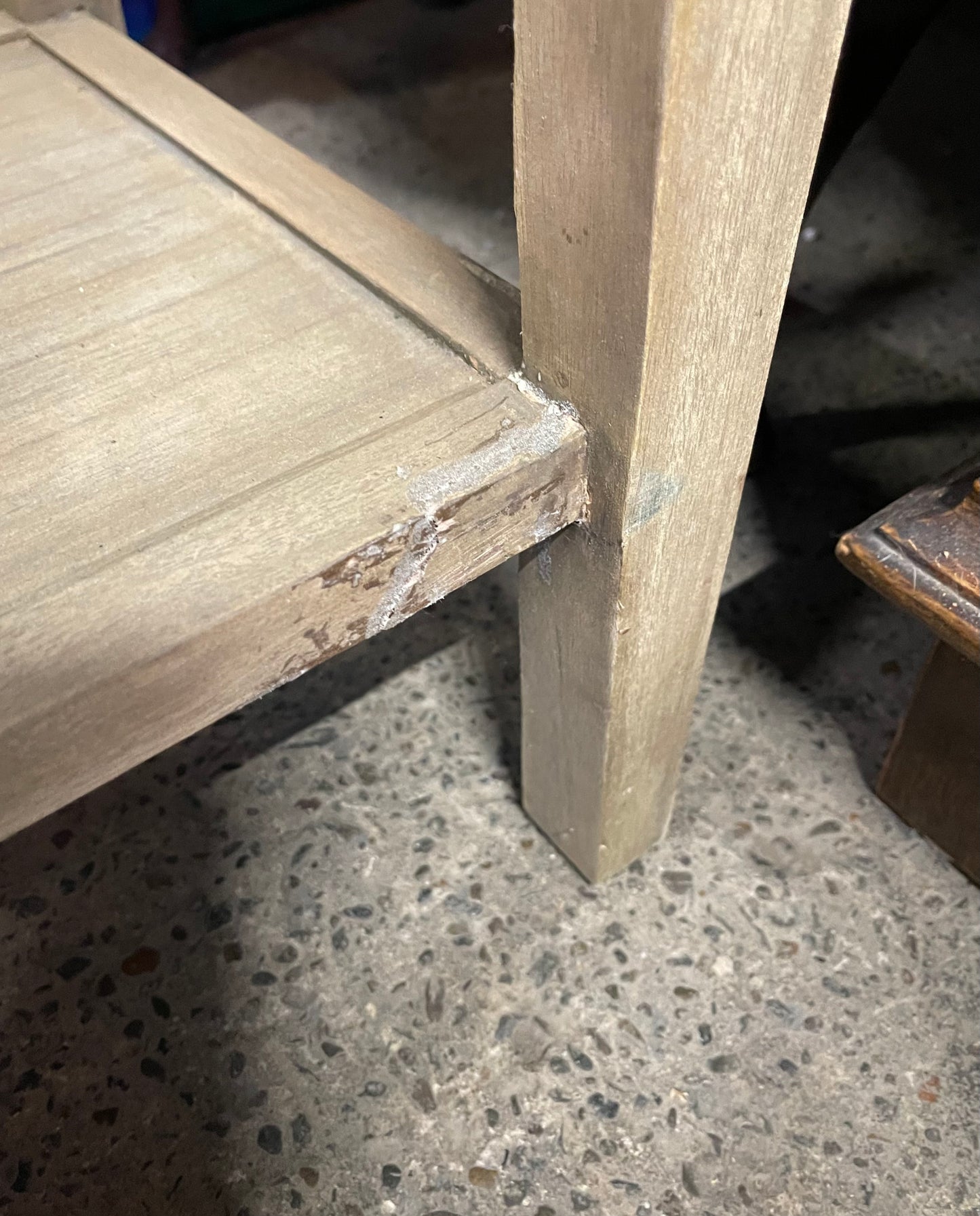 Narrow hall console table in light wood tone 2 drawers