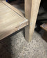 Narrow hall console table in light wood tone 2 drawers