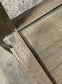 Narrow hall console table in light wood tone 2 drawers