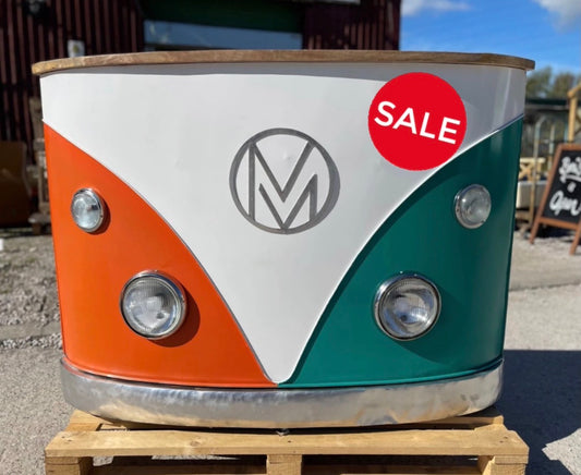 Ex-display retro camper van bar unit orange & green (1 of 2)