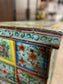 Colourful hand painted storage chest / blanket box with lift up lid