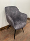 Grey 'vintage velvet' dining chair