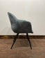 Light blue / teal 'vintage velvet' dining chair