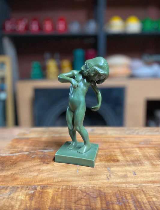Vintage jade green-glazed figure by Kai Nielsen