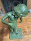 Vintage jade green-glazed figure by Kai Nielsen