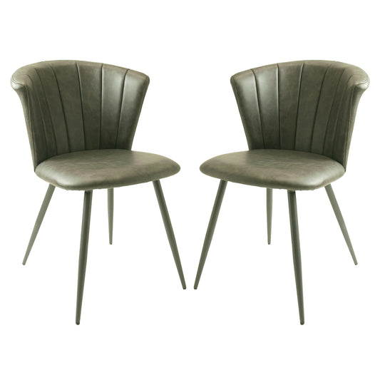 Pair of Grey Shelby Dining Chairs