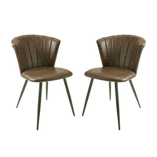 Pair of Chestnut Brown Shelby Dining Chairs