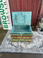 Colourful Hand Painted Wooden Storage Chest Coffee Table Floral Boho Style