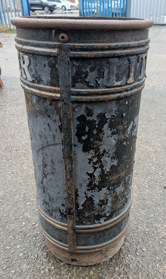 Tall Vintage Cast Iron Litter Bin