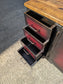 Red / Black Industrial Metal Storage Unit / Two Wheels