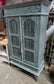 Blue Shabby Chic Tall Cabinet / Barred Doors