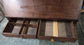 Vintage Repro Oak Writing Bureau with Fold Down Writing Surface