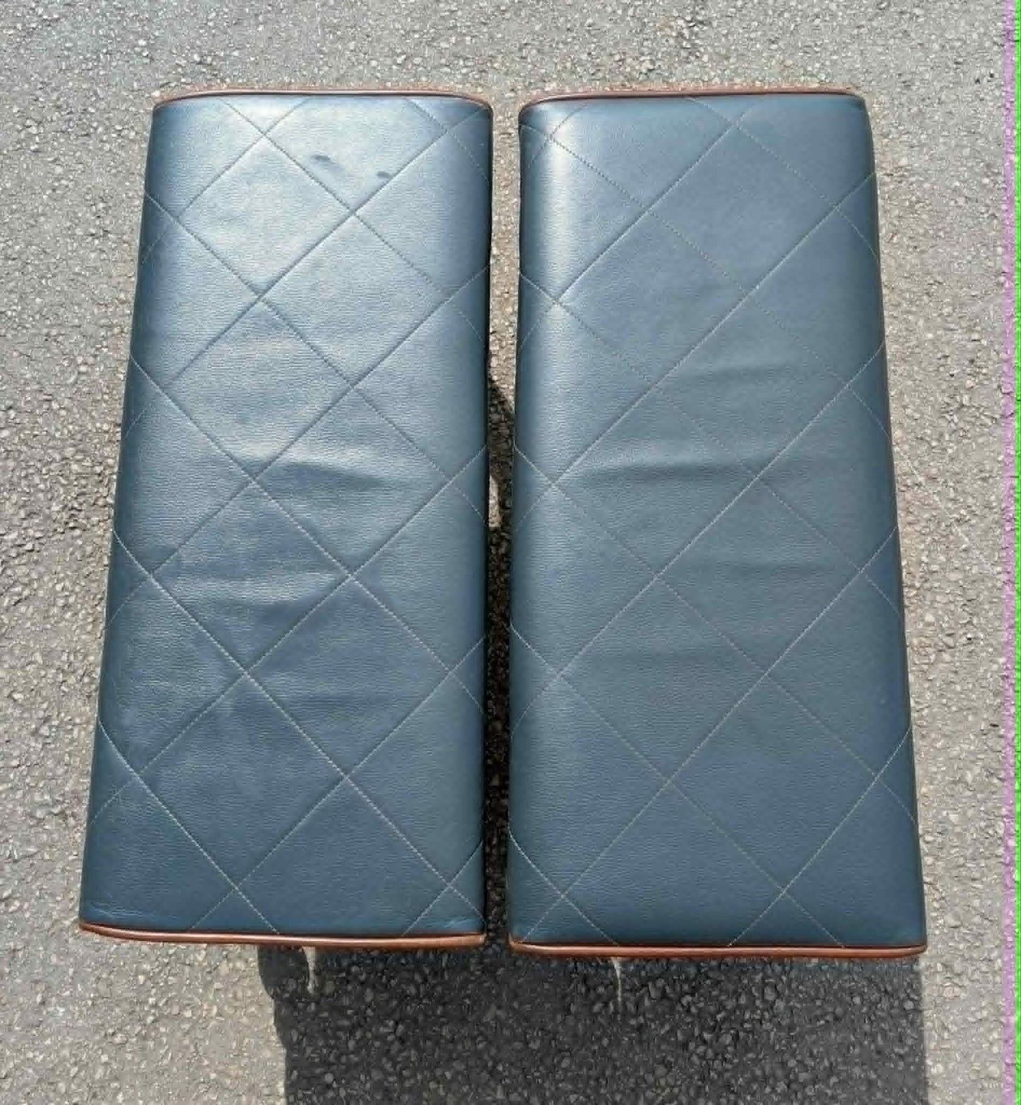 Small upholstered pub benches