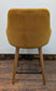 Set of 4 gold-yellow faux-leather tub counter stools for cafe / pub / restaurant