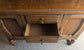 Vintage Oak Dresser / Brass Handles / 3 Drawers / 2 Cabinets
